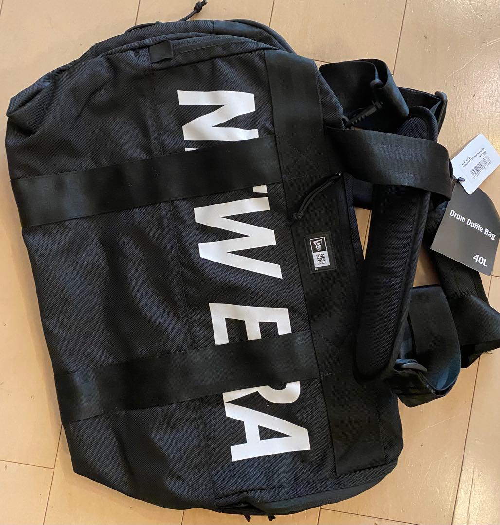 NEWERA ドラムダッフルバッグ40Lブラック ×ホワイト 12108726 NEWERA