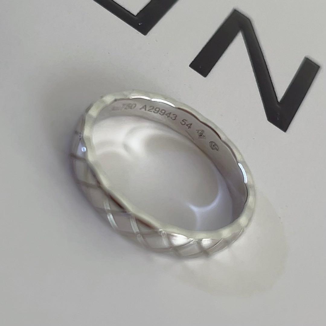 CHANEL シャネル ココクラッシュ ミニ ホワイトゴールド リング 54