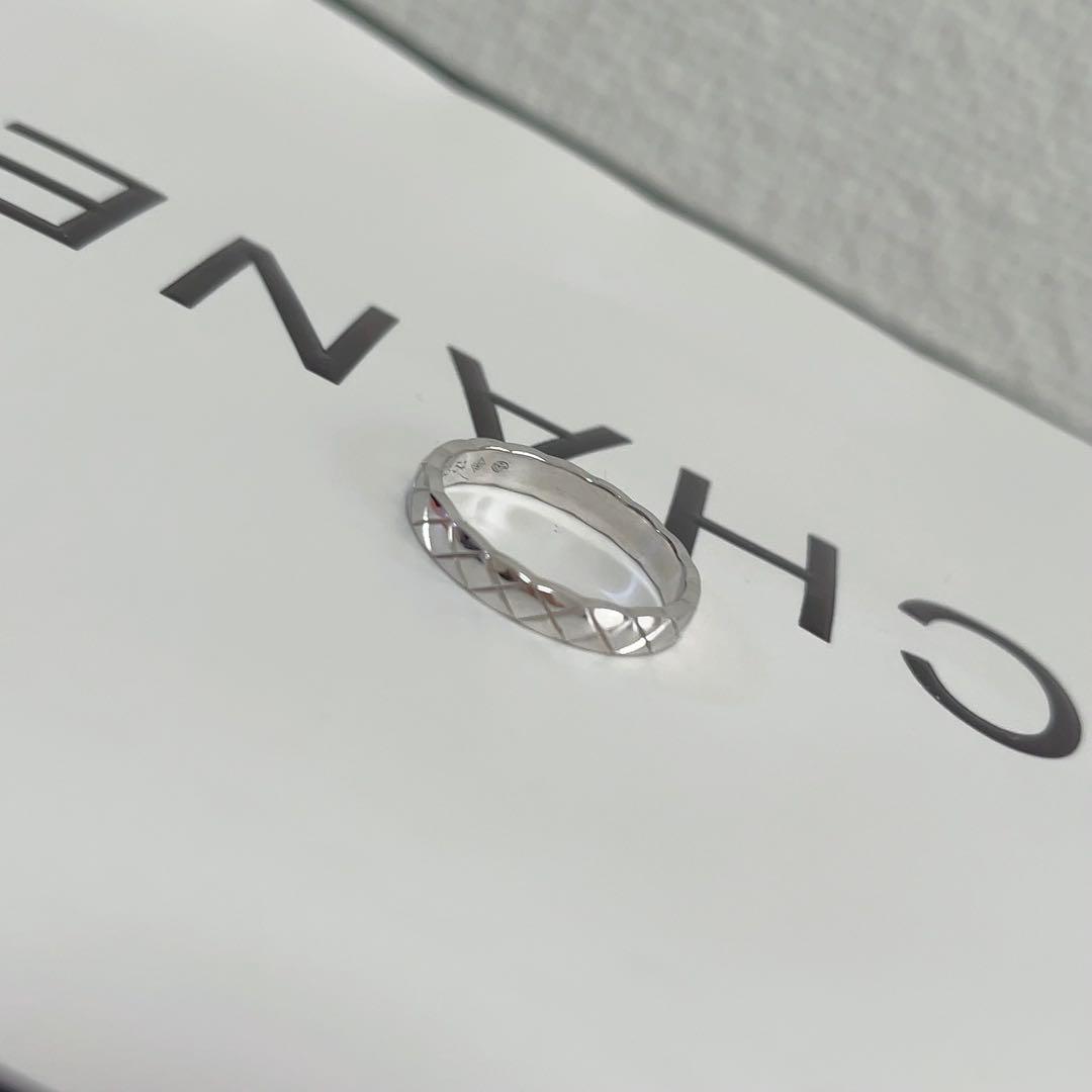 CHANEL シャネル ココクラッシュ ミニ ホワイトゴールド リング 54