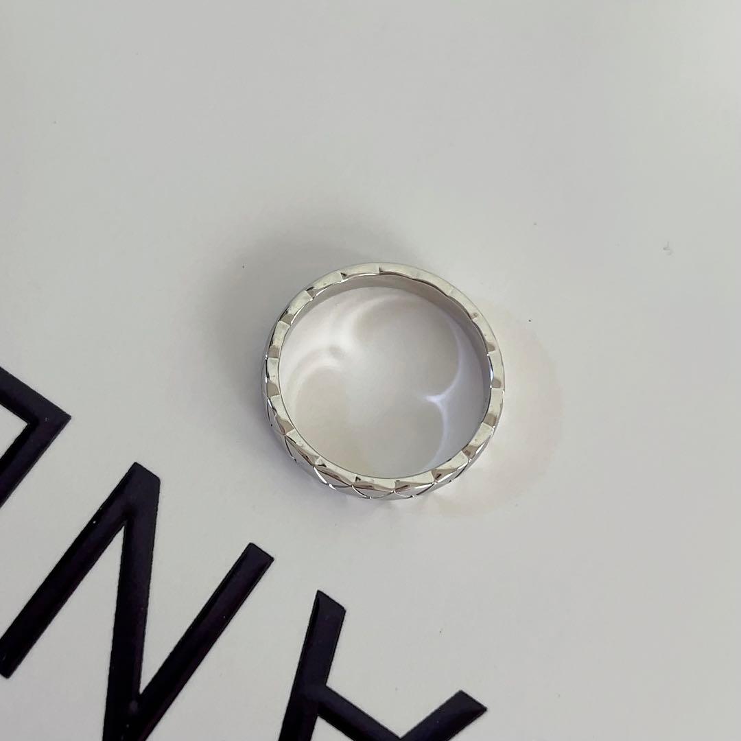 CHANEL シャネル ココクラッシュ ミニ ホワイトゴールド リング 54