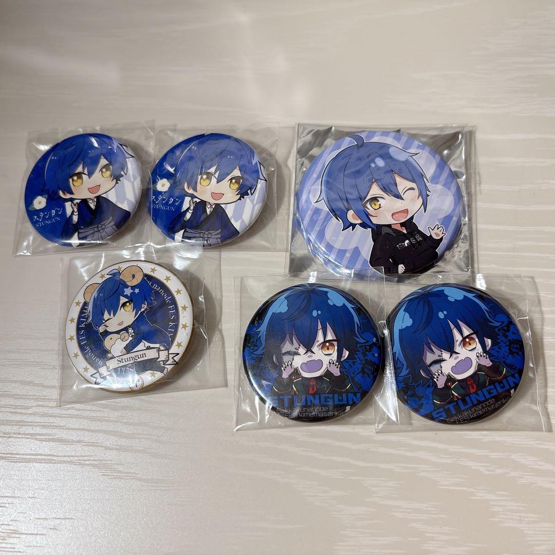 クレノア まるぐり しゃけみー しるばーな スタンガン 缶バッジ