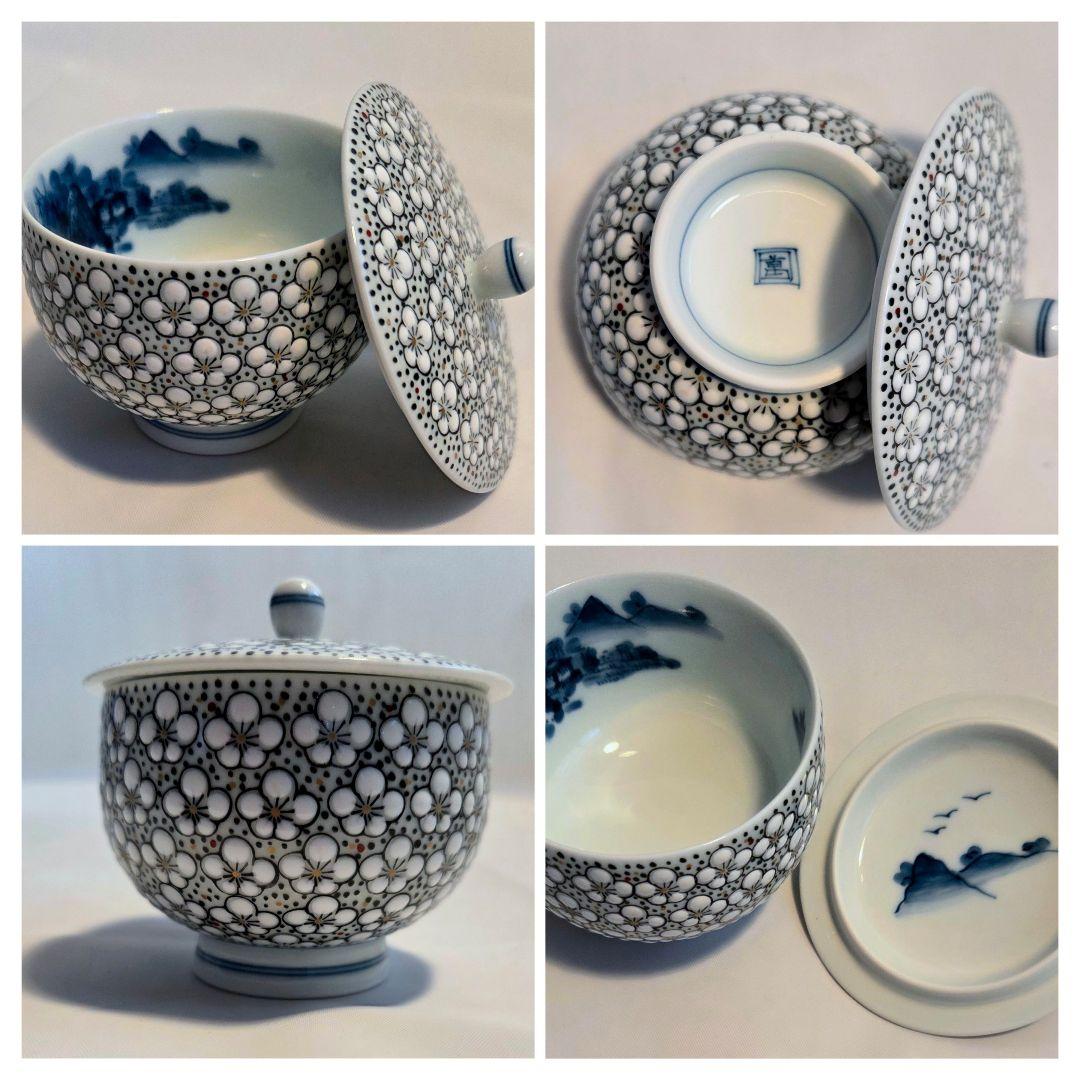 畑萬陶苑茶器セット急須湯呑み蓋付き湯飲み有田焼鍋島焼未使用品