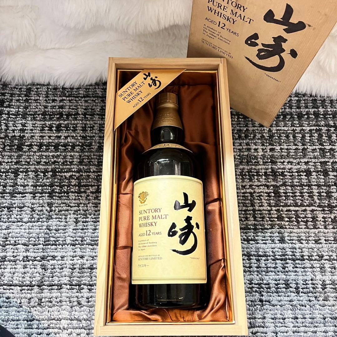 木箱　サントリー　山崎 12年 ピュアモルトウイスキー 750ml サントリー 山崎 12年 ピュアモルト 木箱 ウイスキー750ml 山崎12年