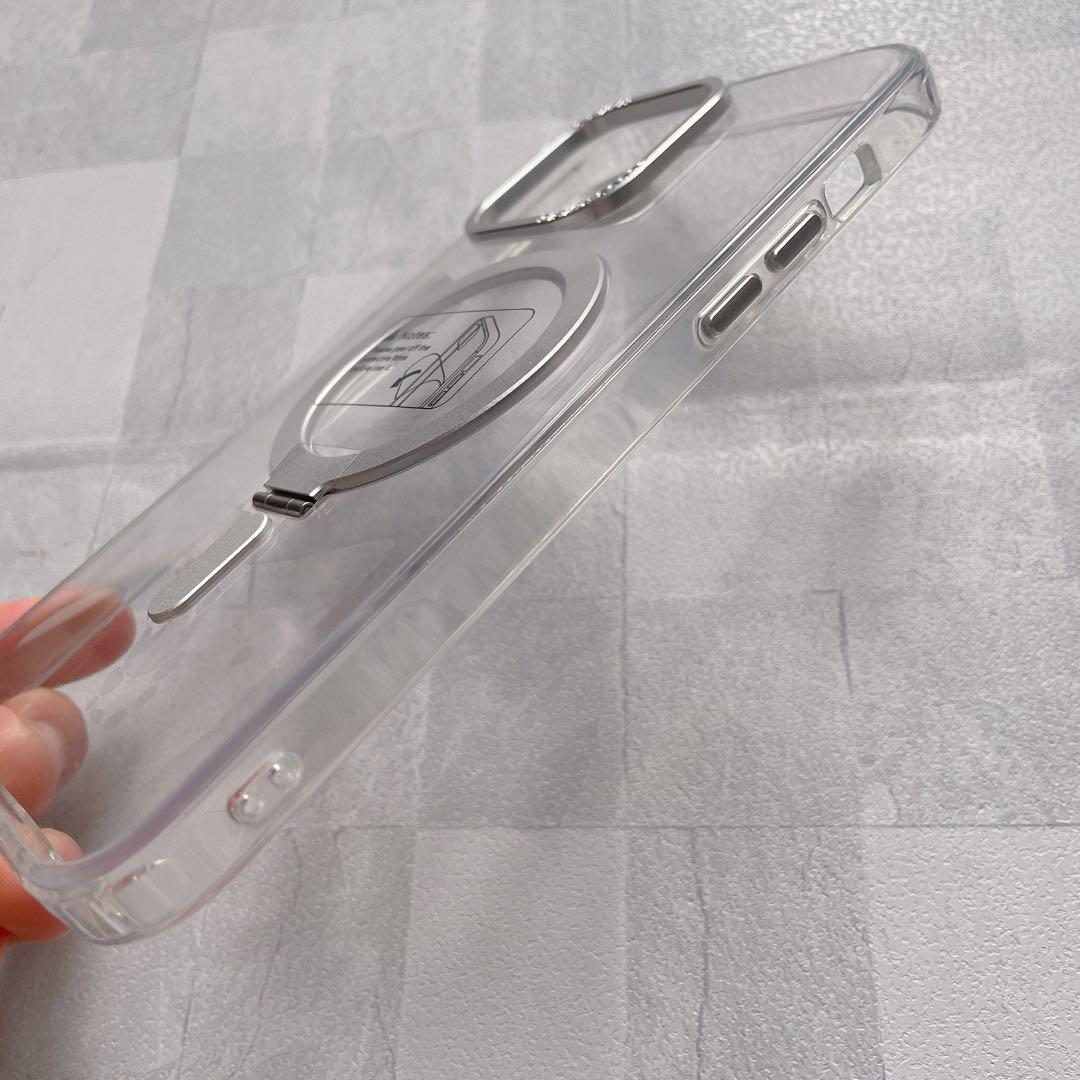 iPhone 14 Pro Max用】スタンド一体型 ケース クリア