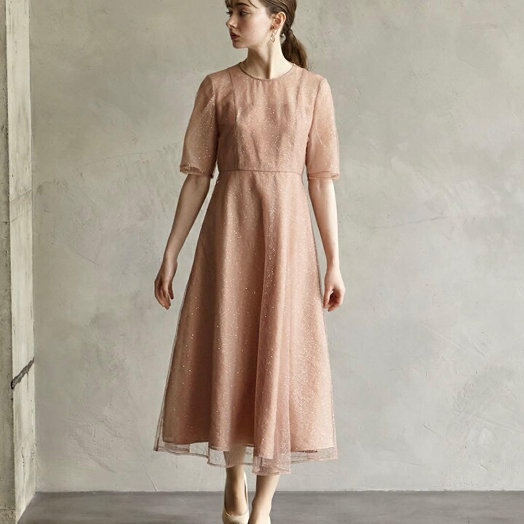 kaene/ラメミックスエアリードレス オレンジ 36