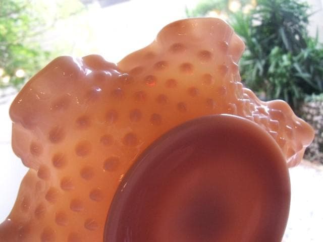 アメリカ製 フェントン社 ホブネイルガラスナッピーボウル レアカラー