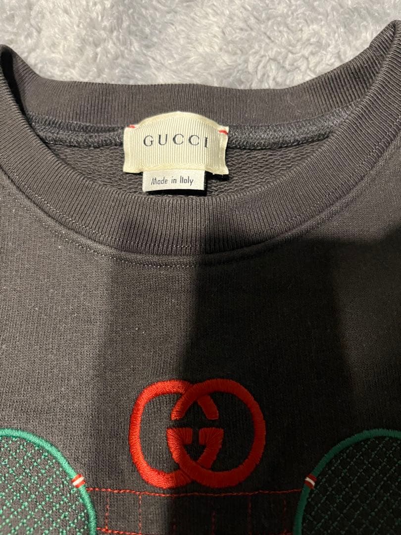 GUCCI テニスラケット刺繍 トレーナー