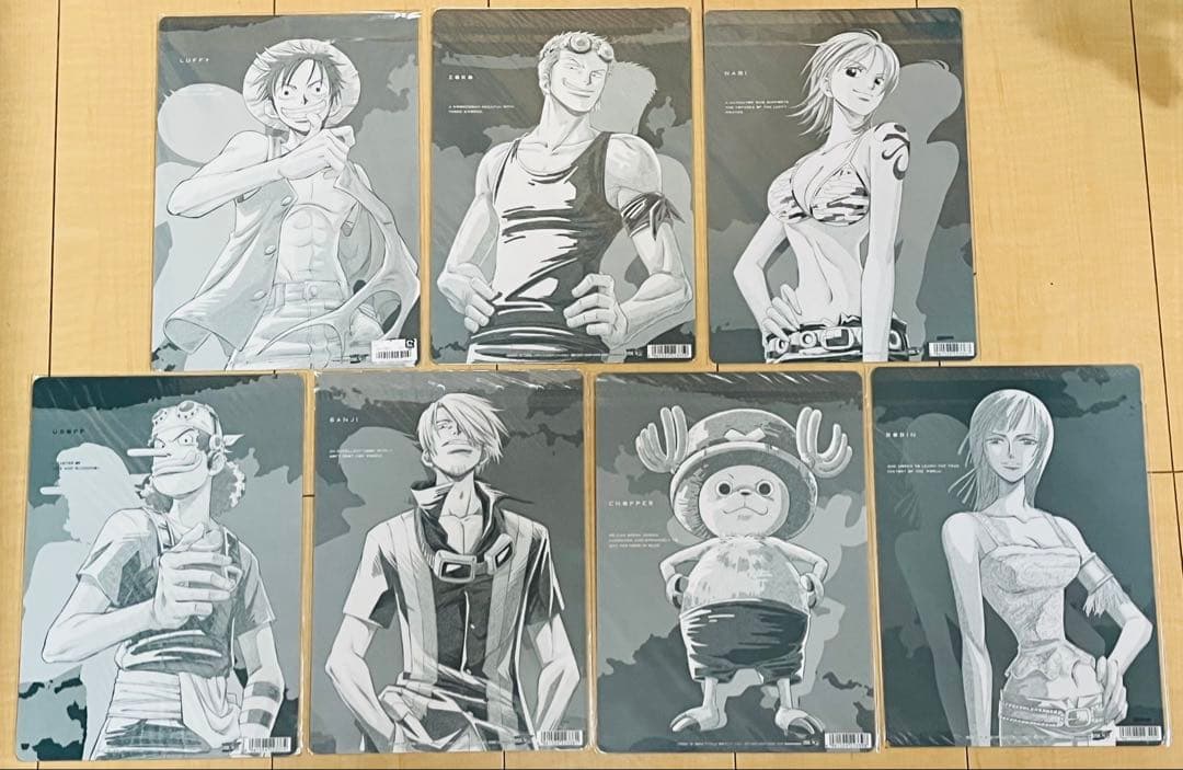 ワンピース 下敷き ルフィ ゾロ ナミ サンジ ロビン ONEPIECE レア