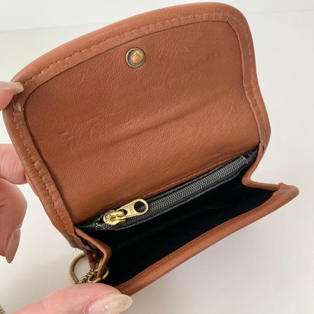【オールドコーチ】COACH ケース　小銭入れ　ブラウン　キャメル　レア