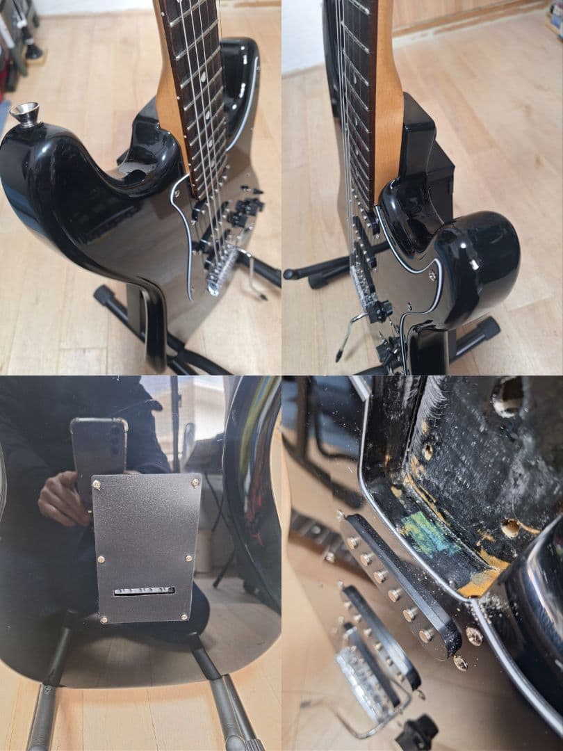 ※セルジュ※　エレキギター　ストラトキャスタータイプ　スキャロップ仕様