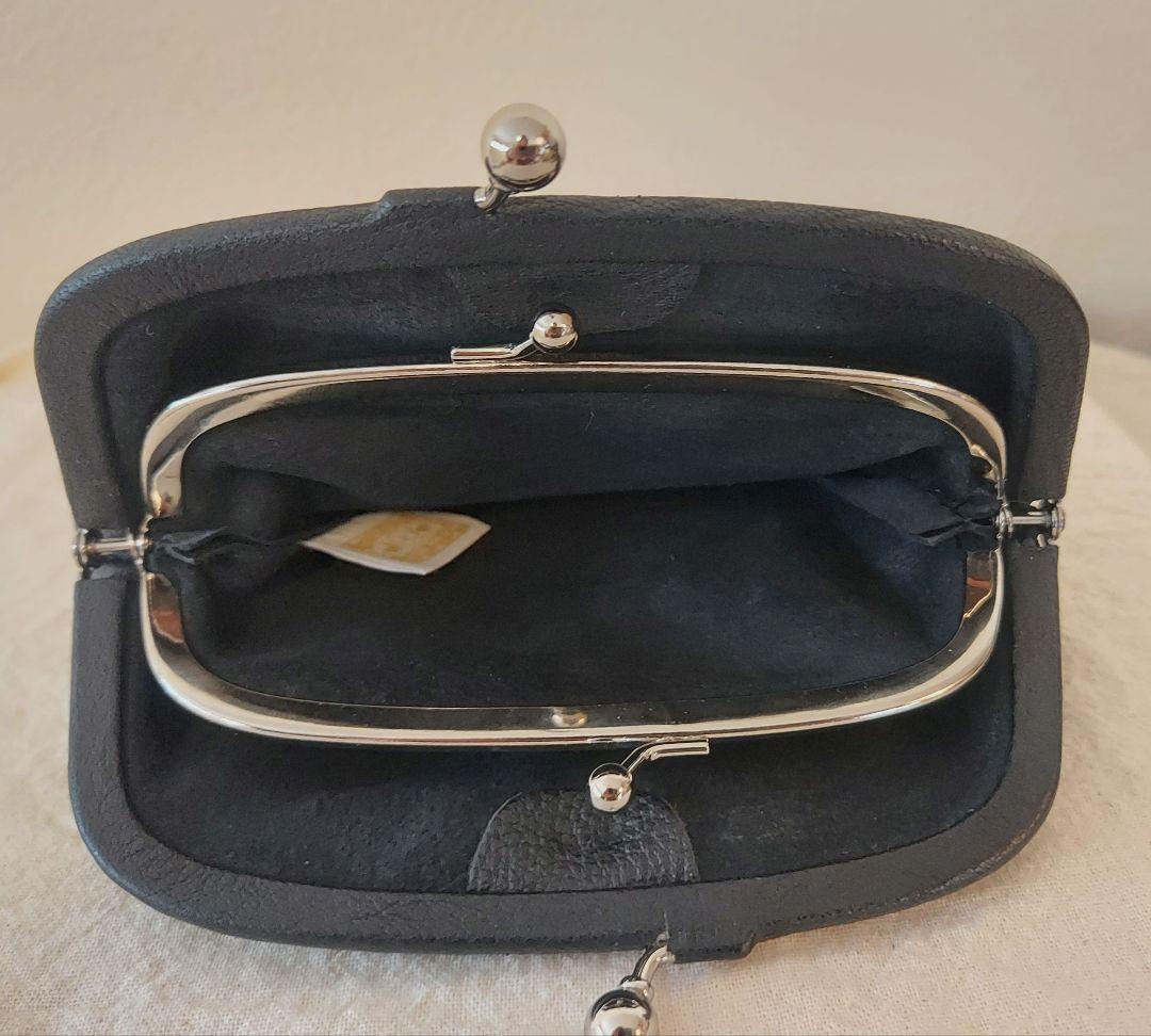 中川政七商店　親子がま口財布　鹿革　ブラック