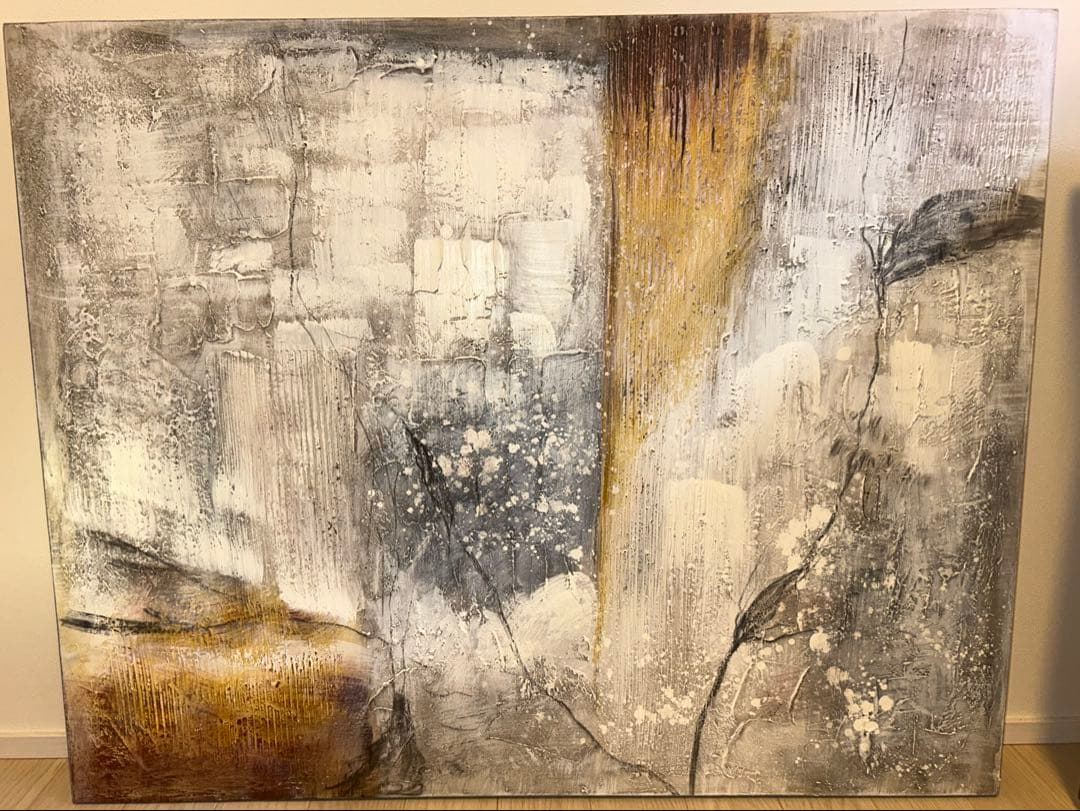 【値引き不可】BoConcept 抽象油彩画　デンマーク人画家　縦80×横100