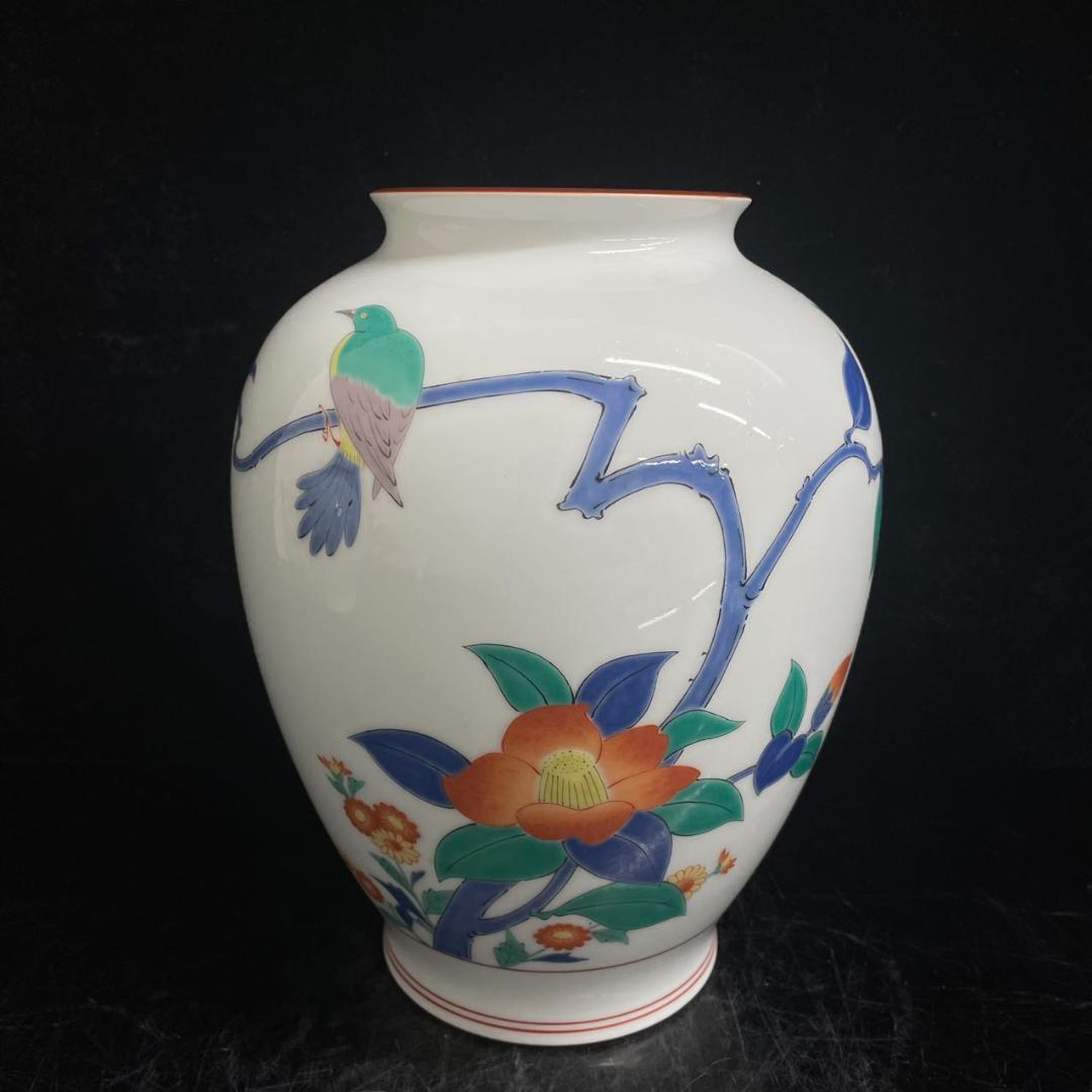 随心堂】香蘭社原画十三代酒井田柿右衛門作 花鳥図「春」