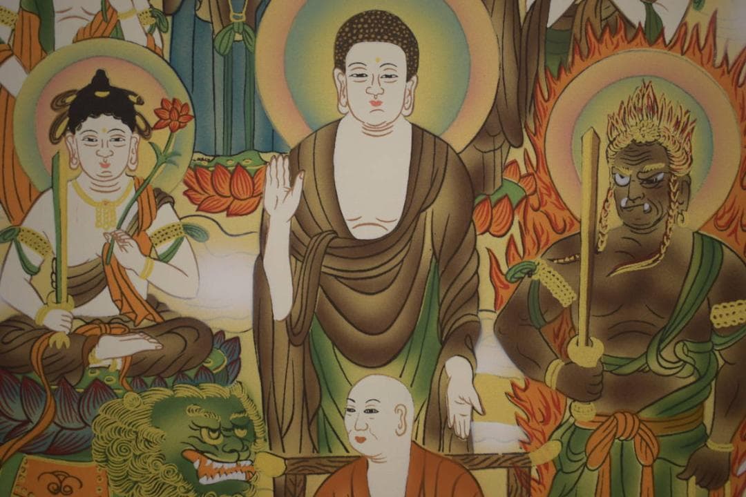 真作/真言十三佛図/真言十三仏図/木崎香秀/桐