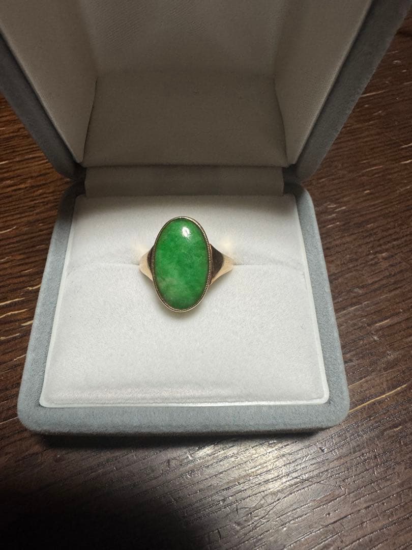 k18 翡翠戦前ヴィンテージリング