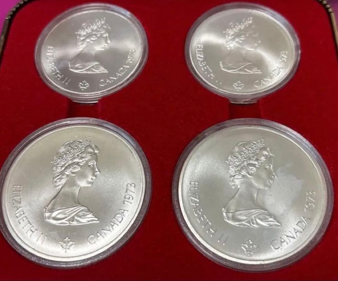 1976年 カナダモントリオール五輪 記念銀貨4枚セット - メルカリ