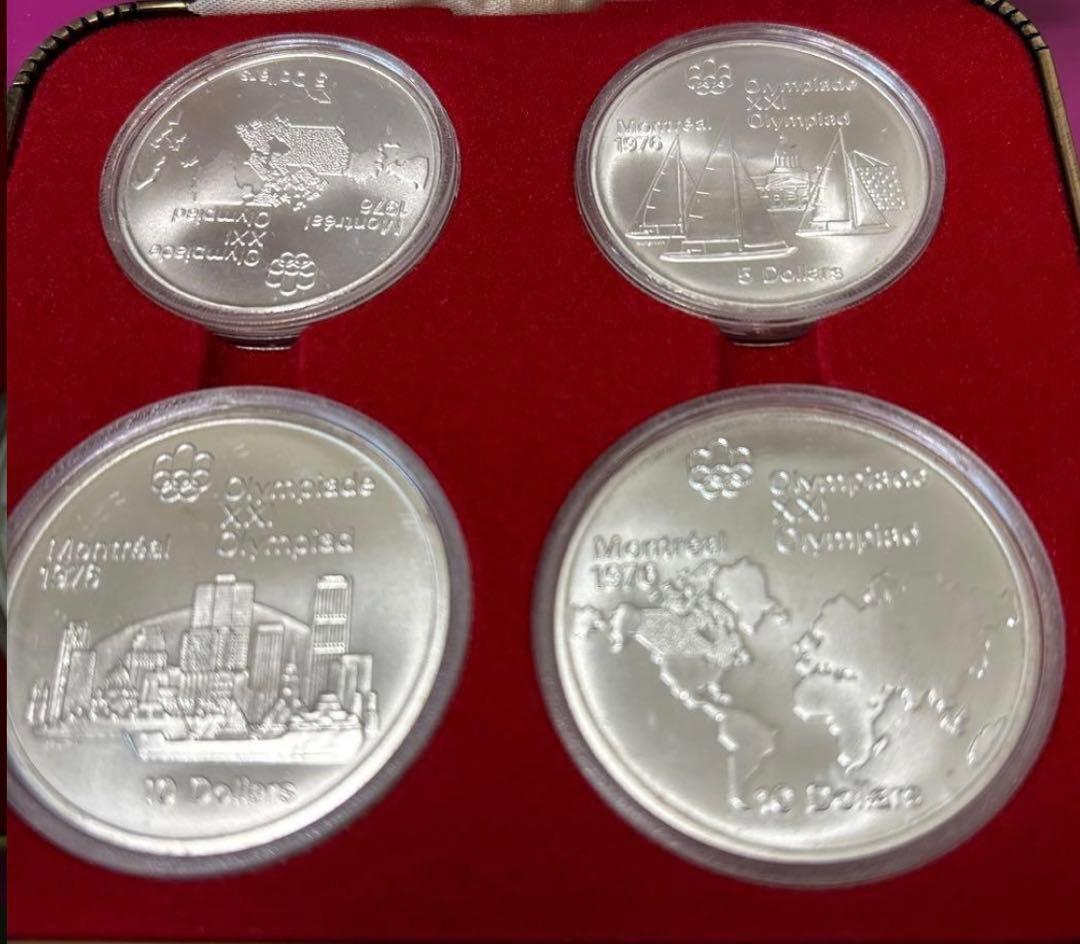 1976年 カナダモントリオール五輪 記念銀貨4枚セット - メルカリ