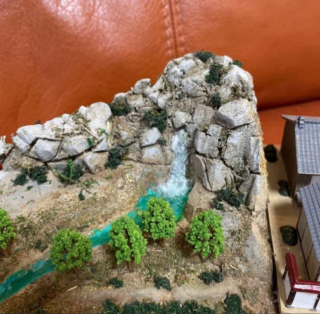 Nゲージ ジオラマ 田舎の風景　44cm×38cm