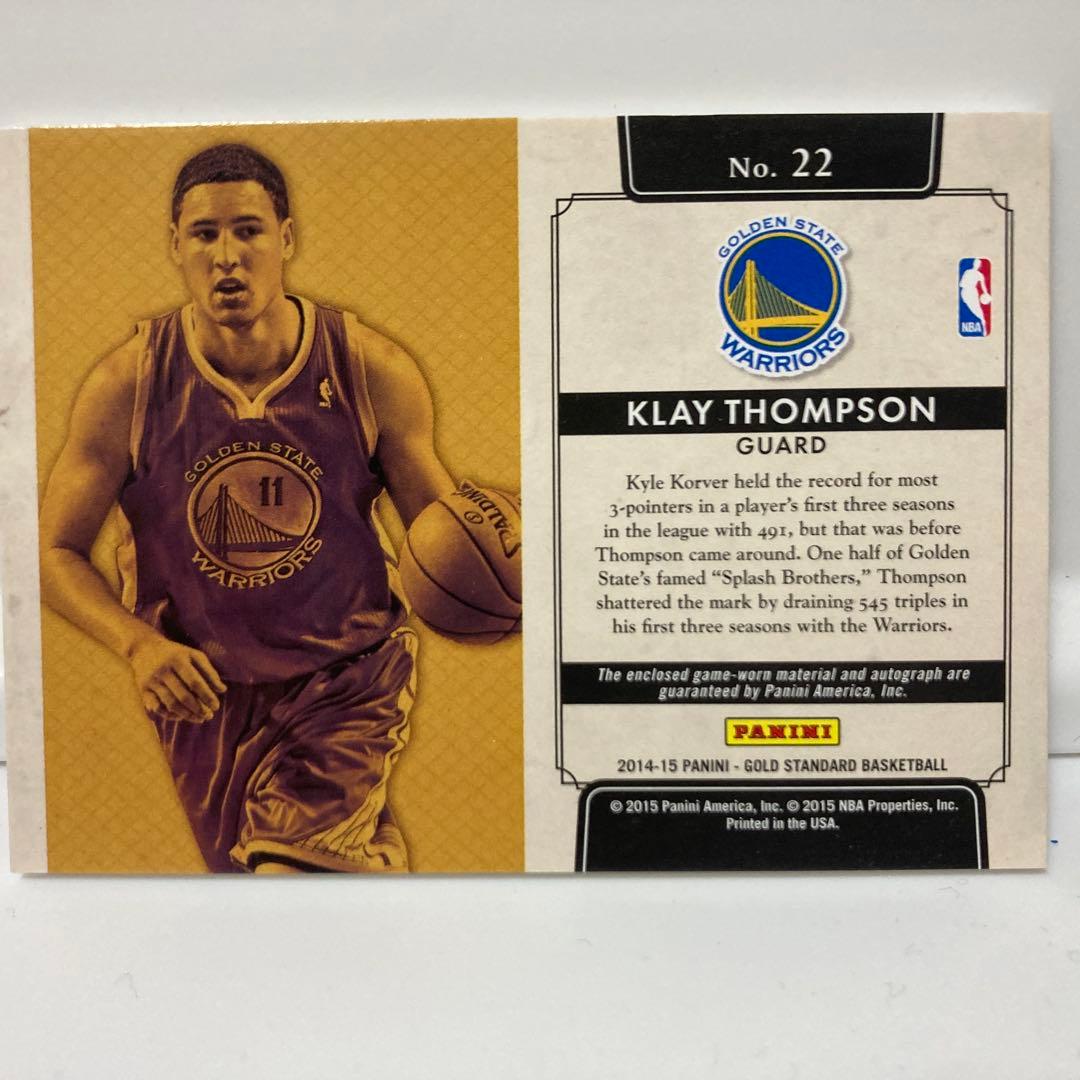 クレイトンプソン 直筆サイン 2015 panini クレイトンプソン 直筆