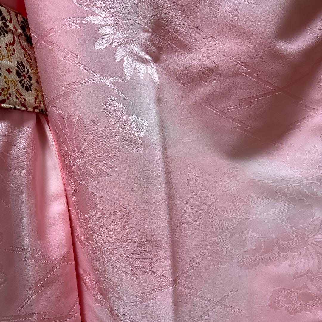 七五三　着物セット　7歳　正絹　絞り　友禅　桜色　美品　新品