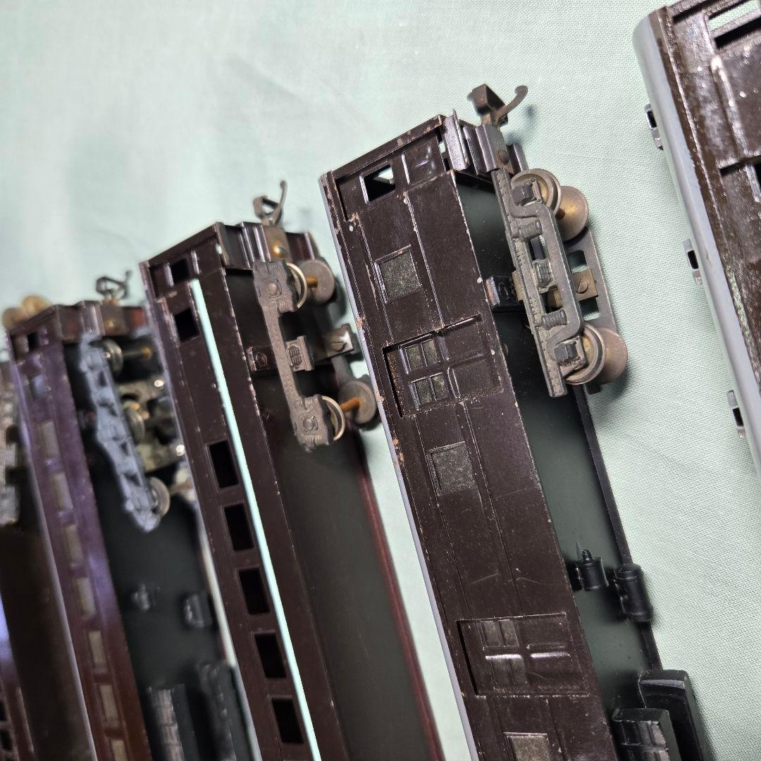 HO金属製客車6両(Aセット)。ジャンク品。