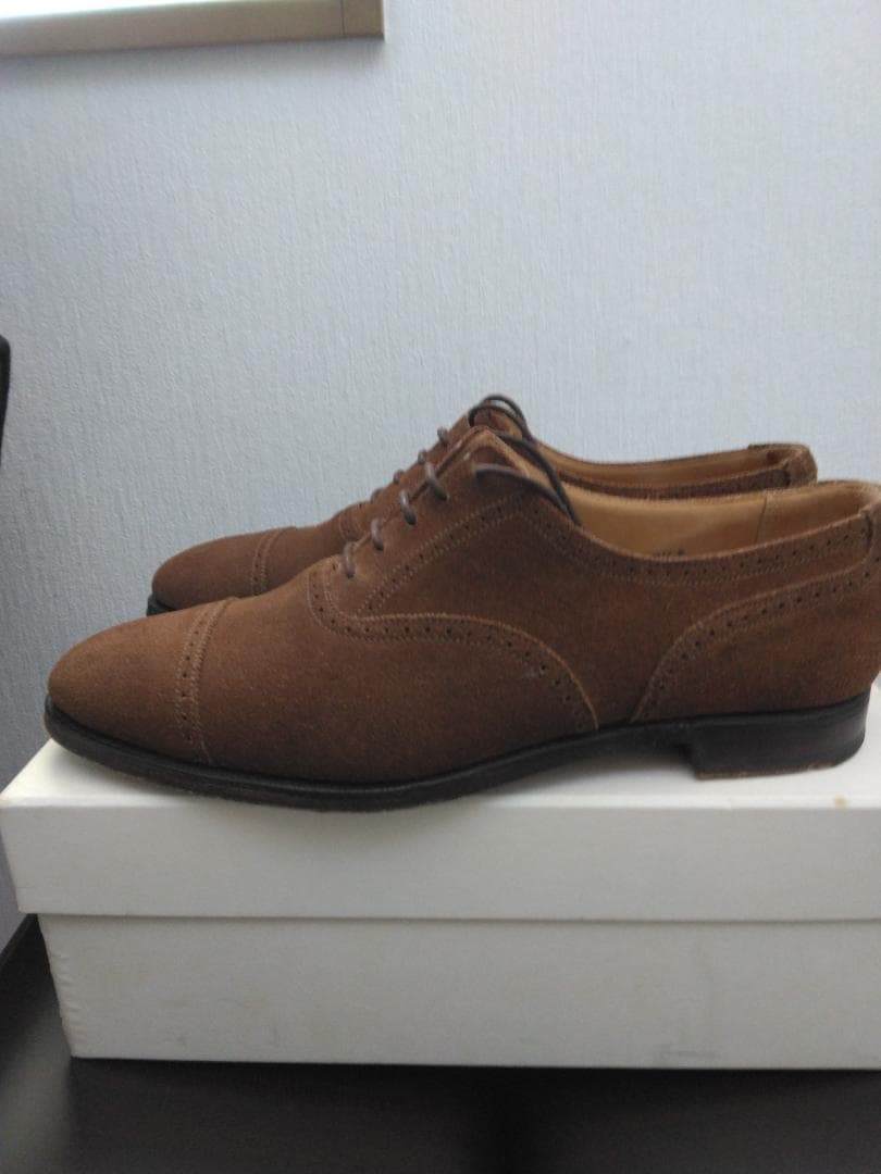 クマ吉さん専用【UK8.5】クロケット＆ジョーンズ　スエードブローグ