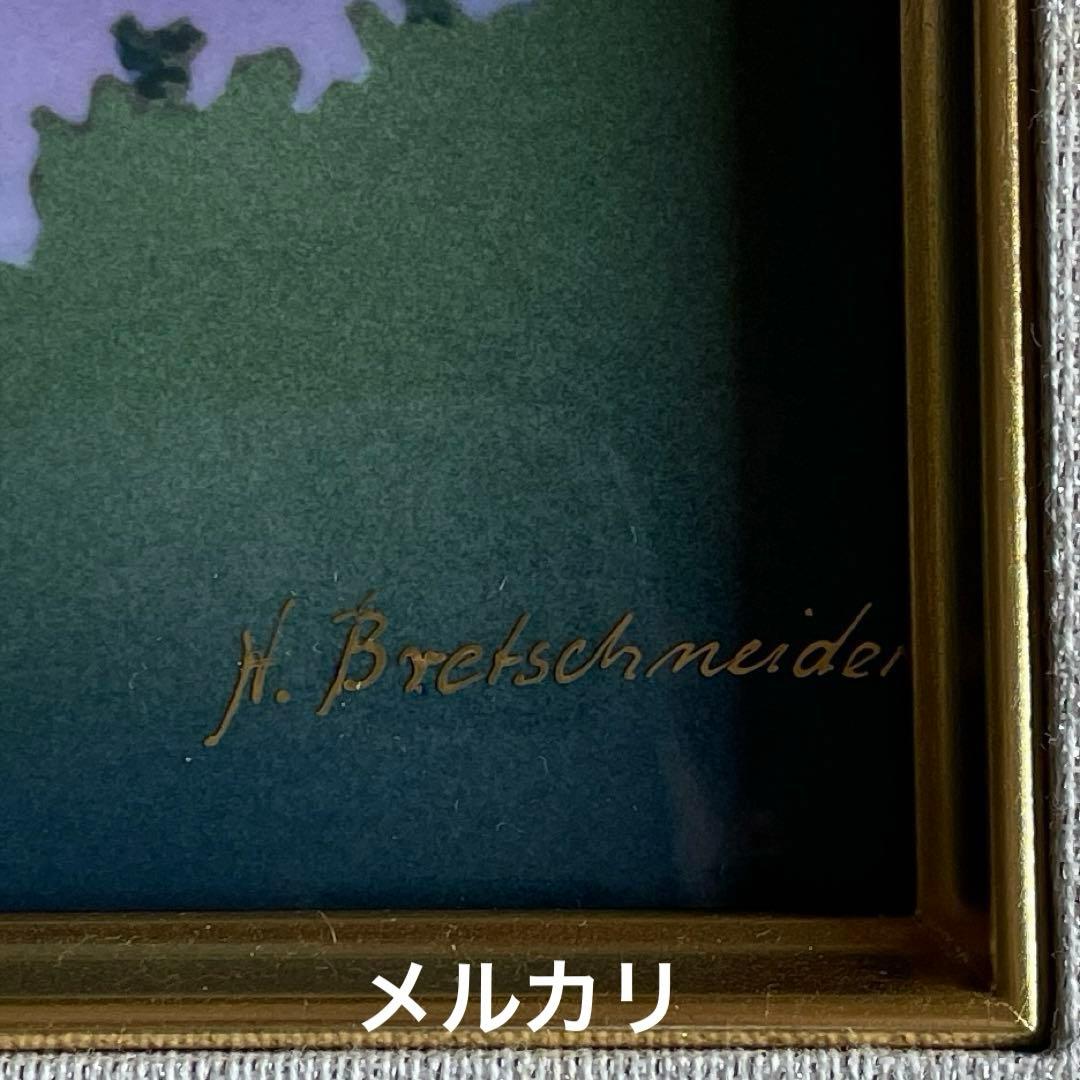 □美術品□桜に富士・陶板画□H.Bretscheider・01／25◇マイセン