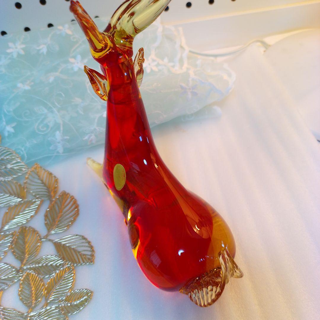 ムラーノベネチアンガラスお対 鹿の置物。 - メルカリ