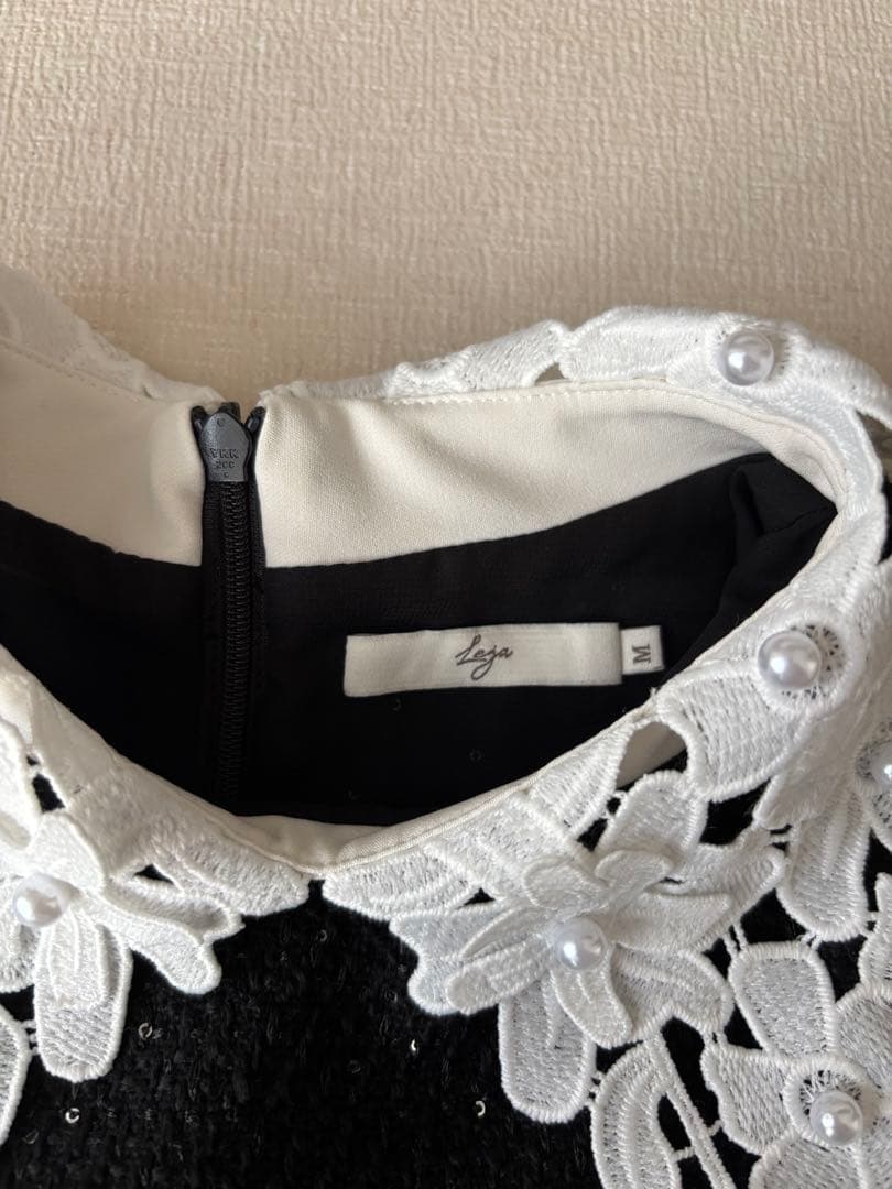 Leja スパンコールAラインワンピースドレス