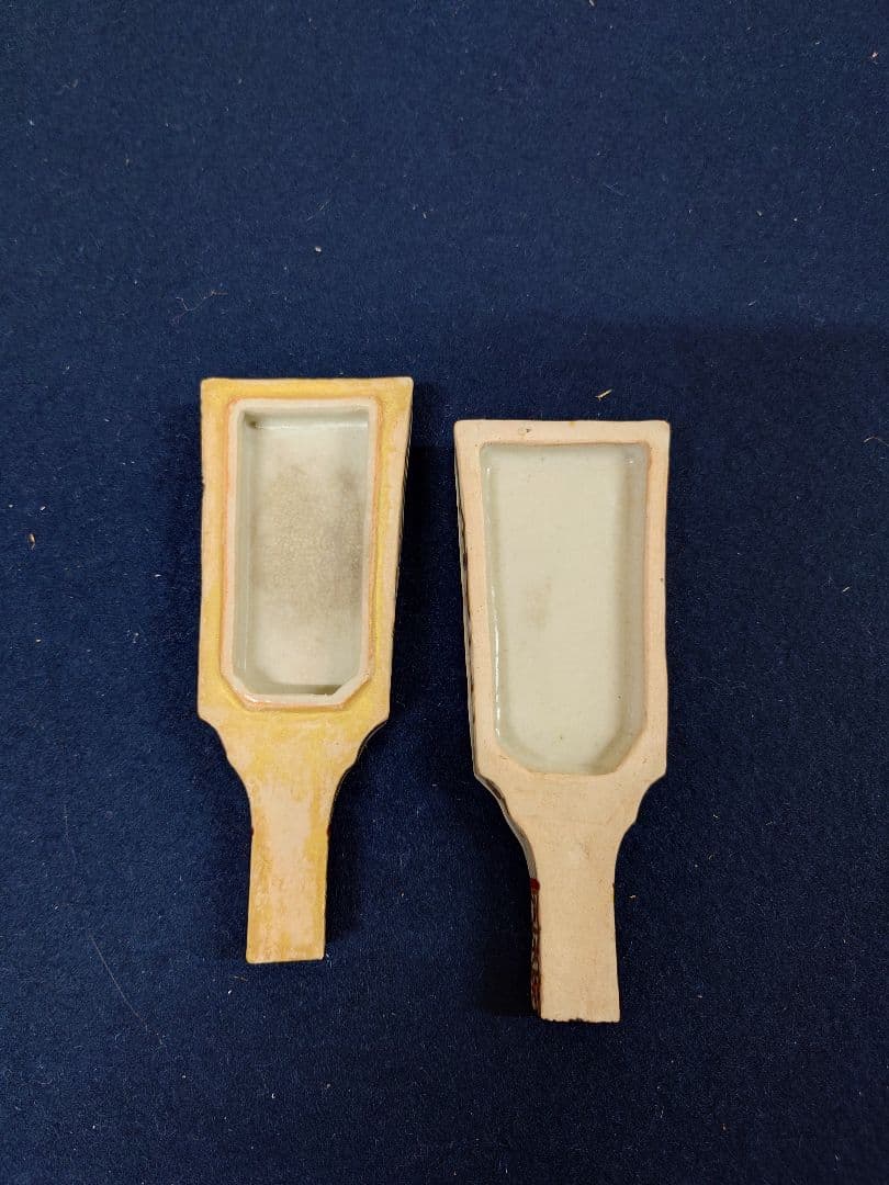 阿山人作 羽子板香合 共箱