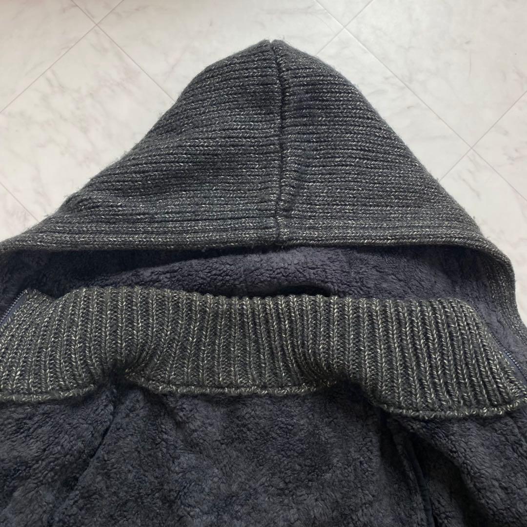 HUGO BOSS 大きいサイズ3XL ニットコート　ボアライナー付き　ブラウン