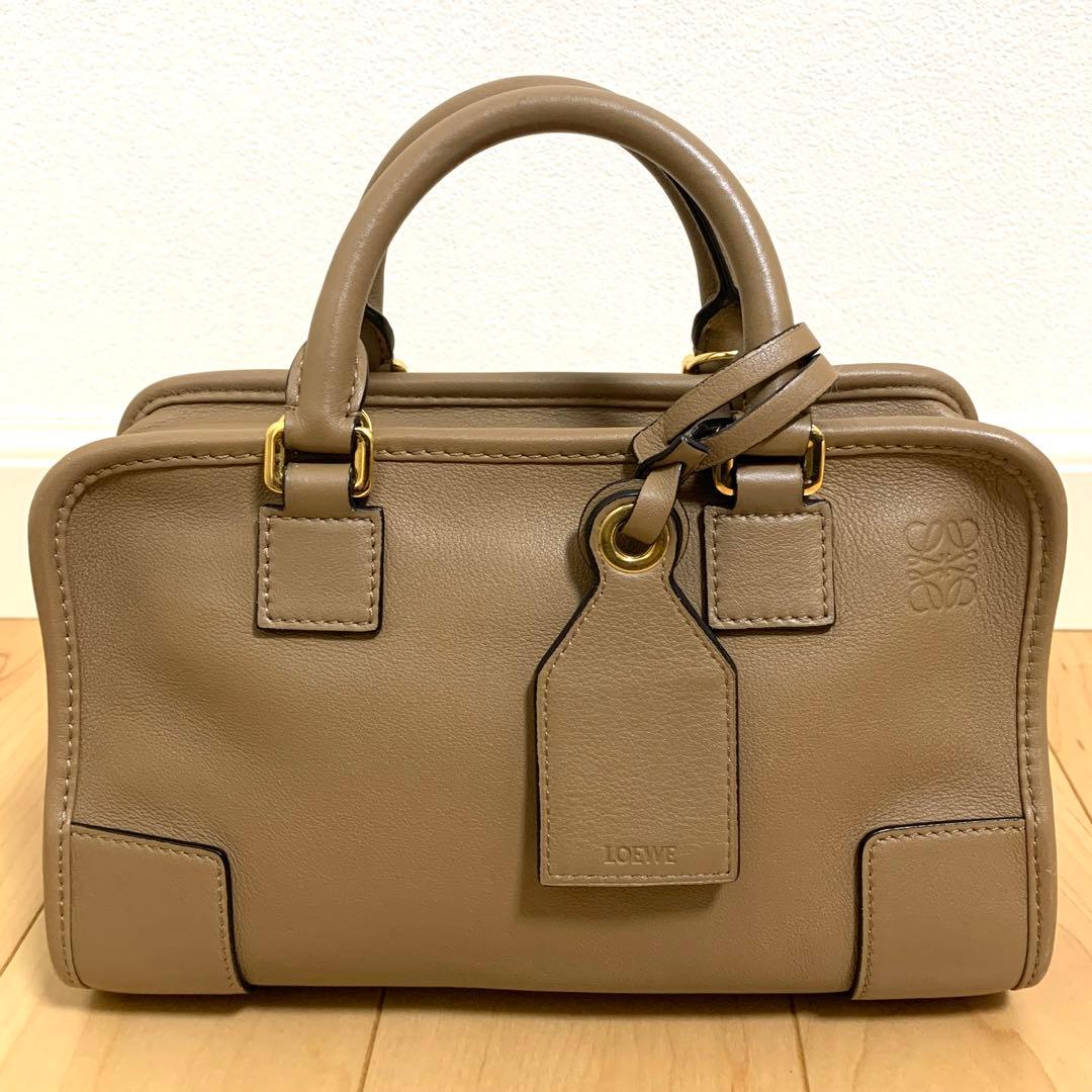 極美品　ロエベ アマソナ23 ショルダーバッグ ハンドバッグ 2way ベージュ