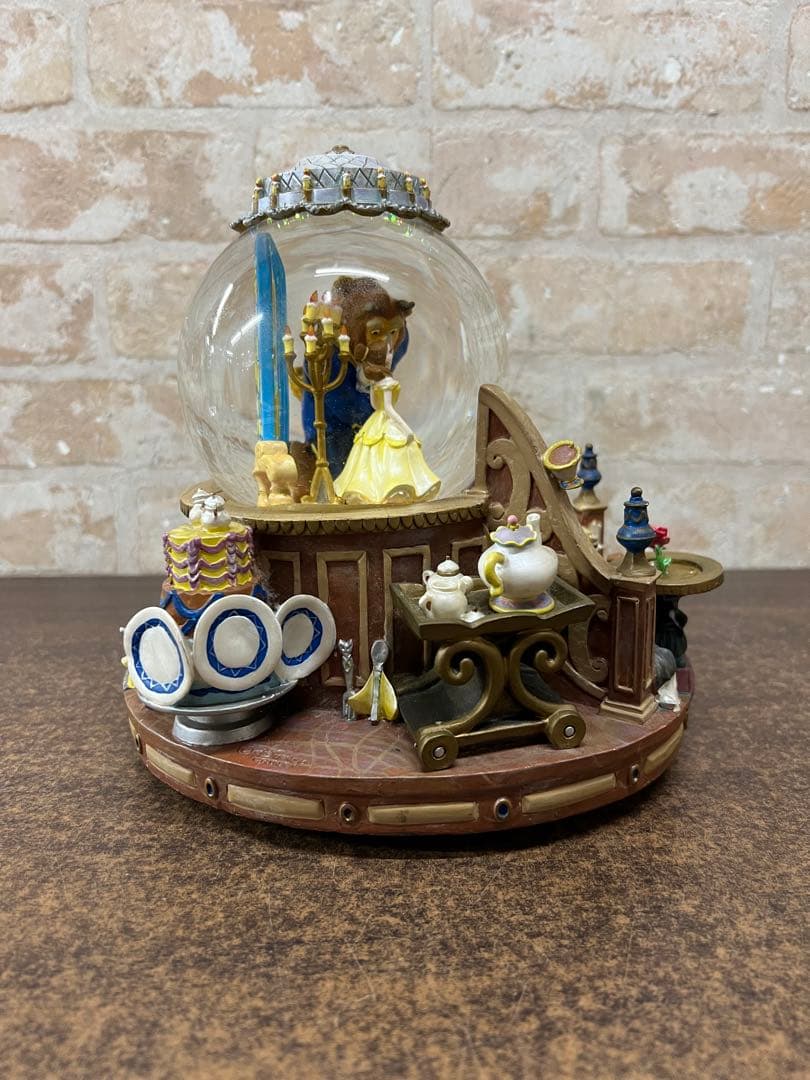 B3【used】美女と野獣 スノードーム オルゴール ヴィンテージ