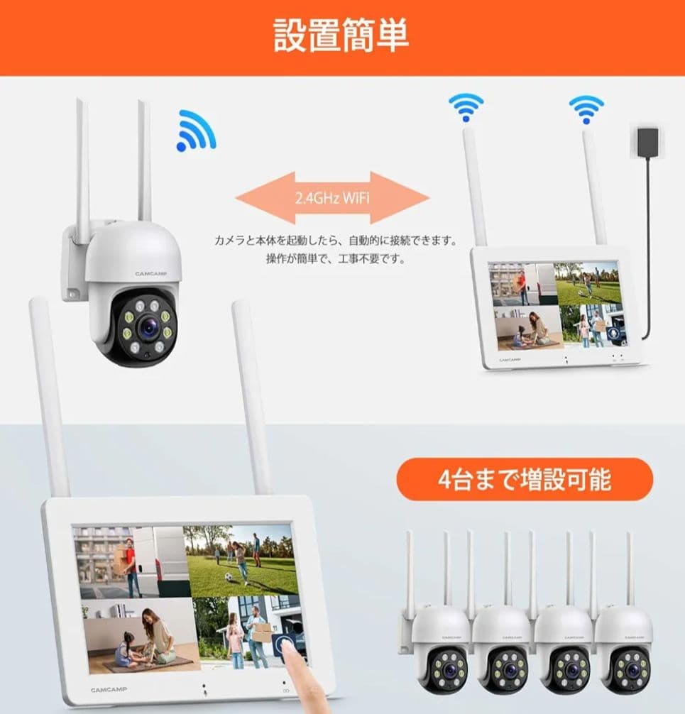 CAMCAMP 防犯カメラ 2台セット 32GB