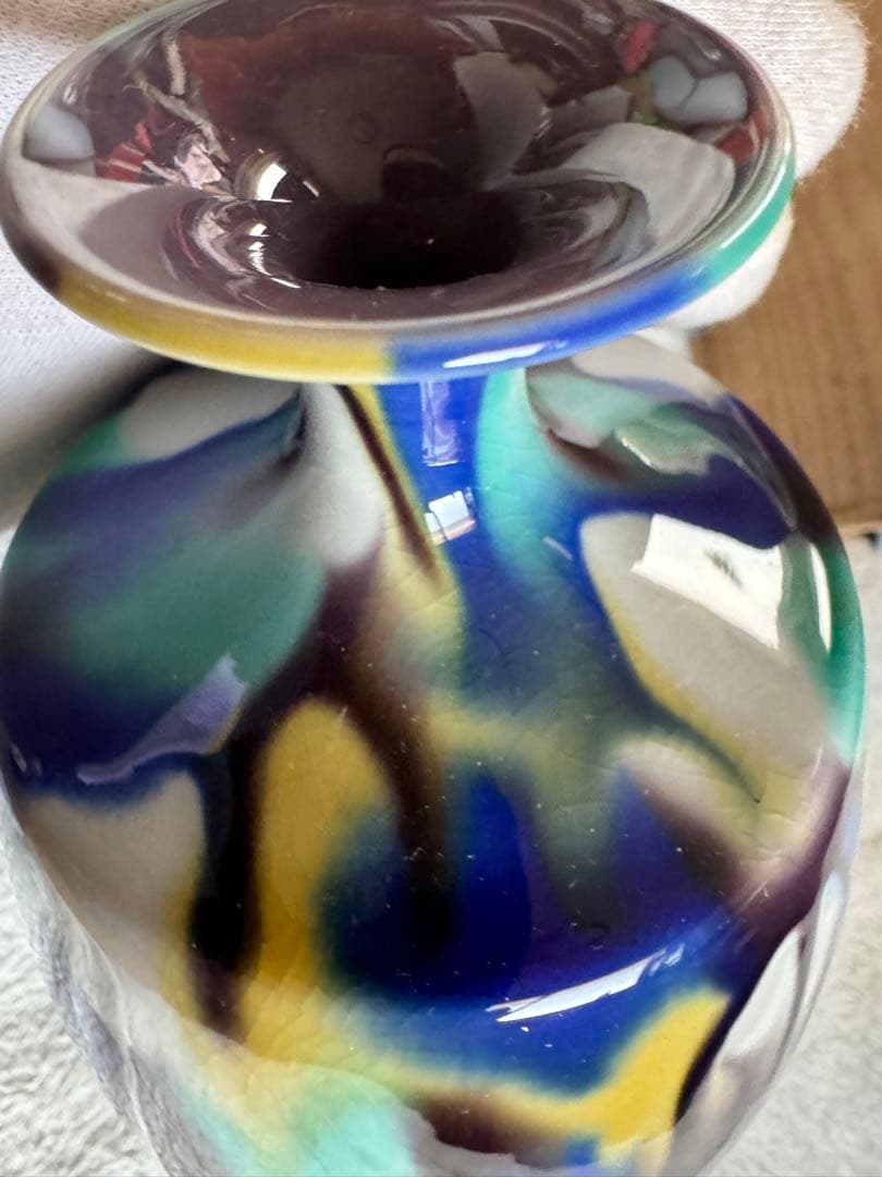 人間国宝　三代　徳田八十吉　(正彦) 壺