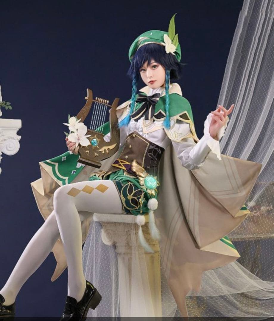 コスプレ衣装】原神 ウェンティ 三分妄想 小道具ウィッグ靴フルセット