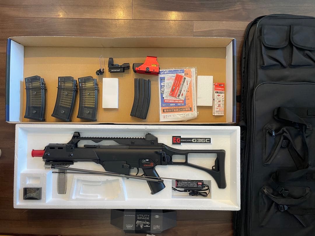 東京マルイ 電動ガン H&K G36C バッテリー+充電器付き　引退セット