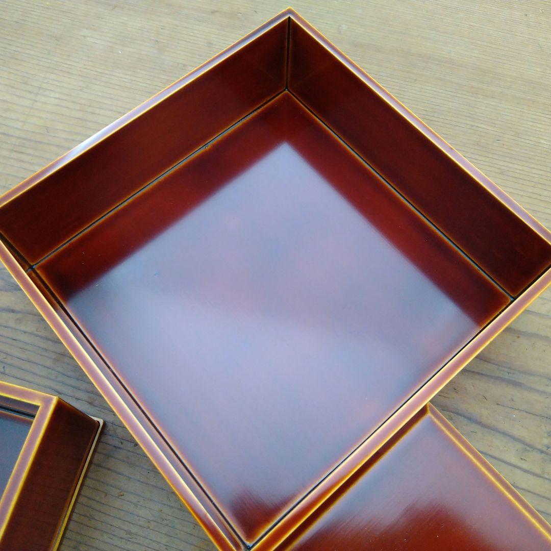 【値下げ！】【新品未使用】★美しい工芸品★【飛騨春慶塗】手提 箸付二段重