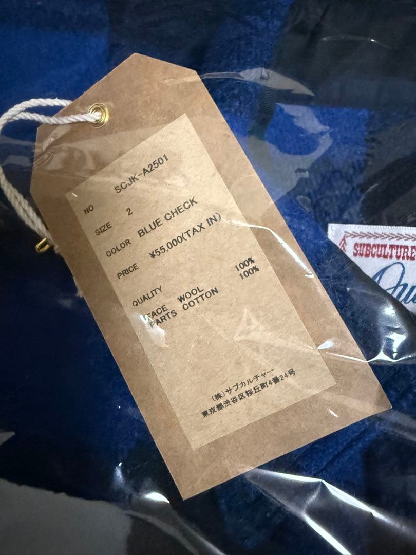 完売品BUFFALO CHECK JACKET BLUE CHECK 2 新品