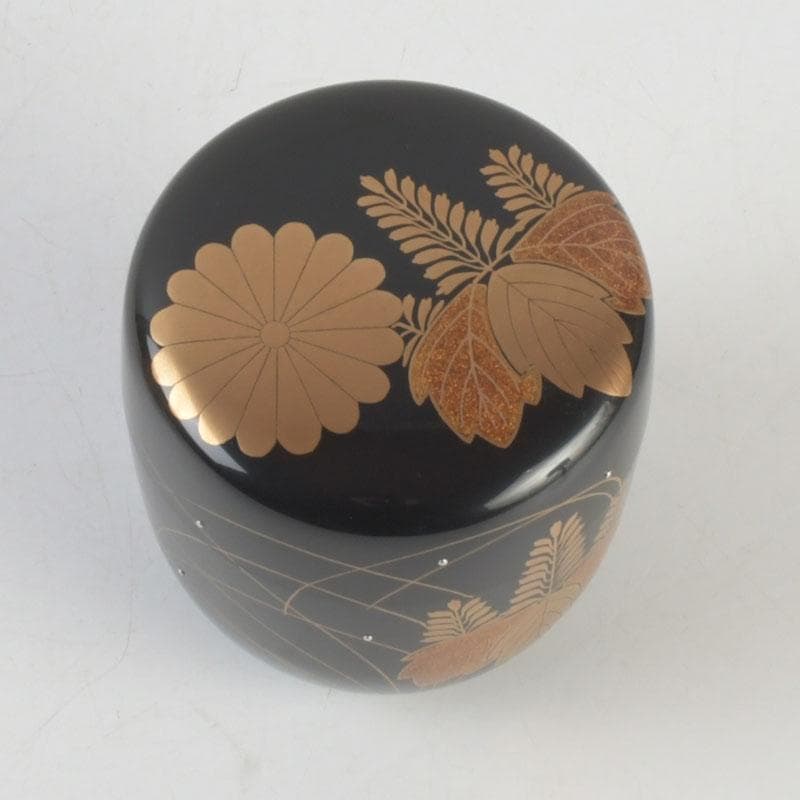 茶道具 呉藤童甫作 菊桐秋草蒔絵 大棗 堀内宗完(兼中斎)