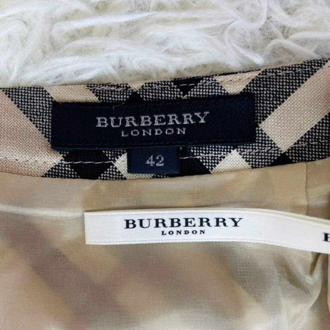 美品XL✨バーバリーロンドン　ノバチェックフレアスカート　メガチェック三陽商会