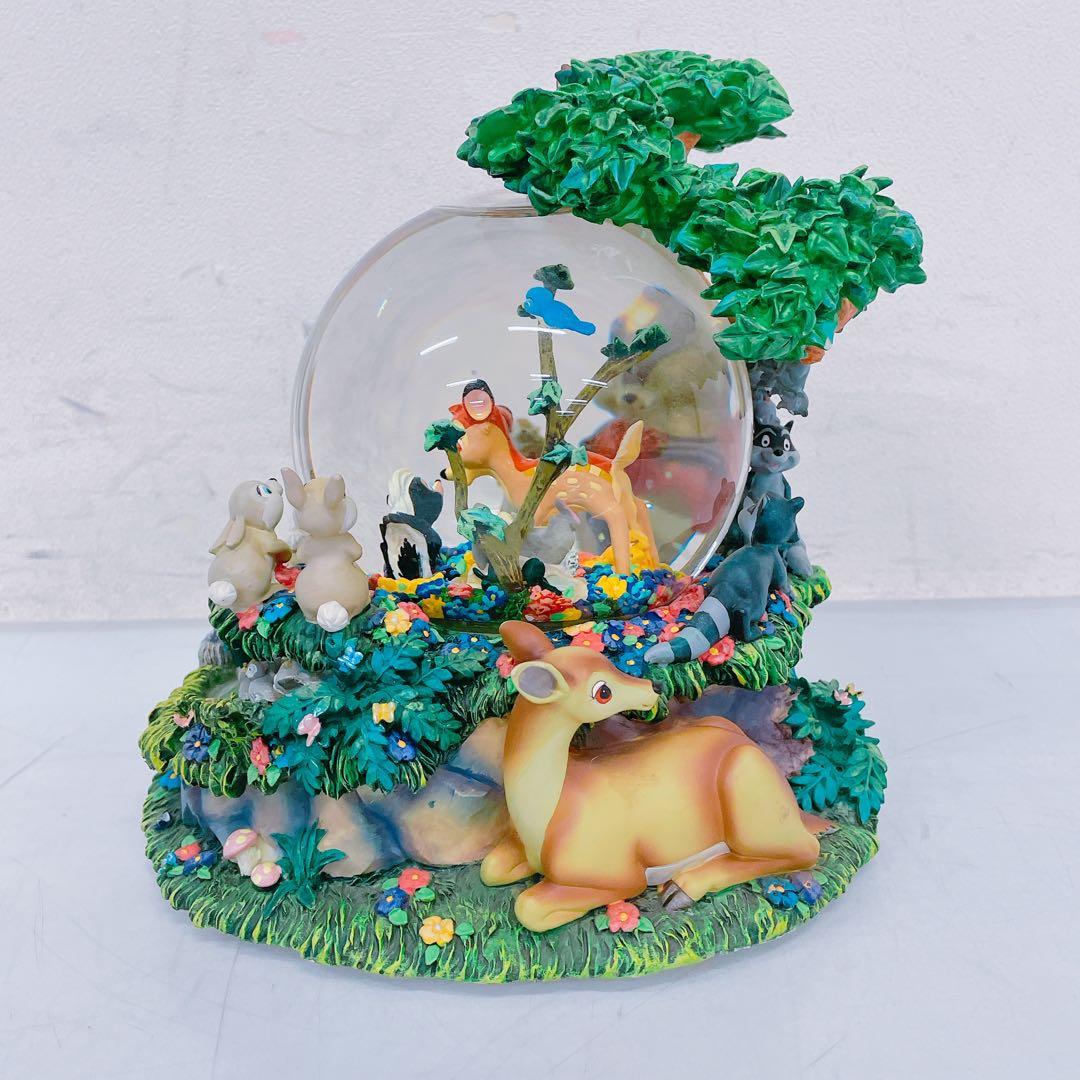 4FM80 Disney ディズニー バンビ スノードーム オルゴール 雑貨