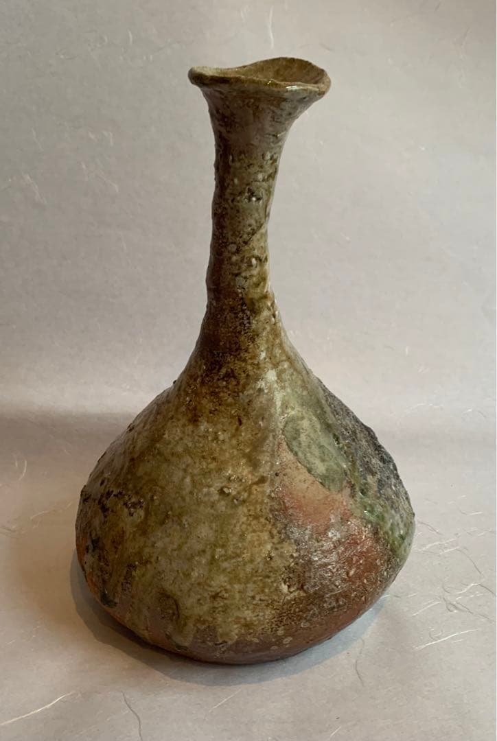 杉本貞光　信楽花入　寺垣外窯　共箱