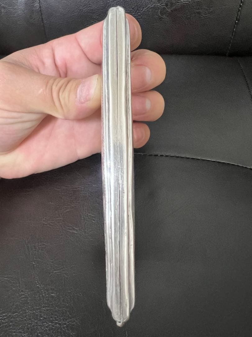 手彫り シルバー 950 純銀製 シガレットケー アンティーク