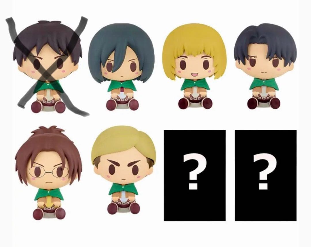 一番くじ　進撃の巨人　壁の外の世界　I賞　ちょこのっこフィギュア　7点セット