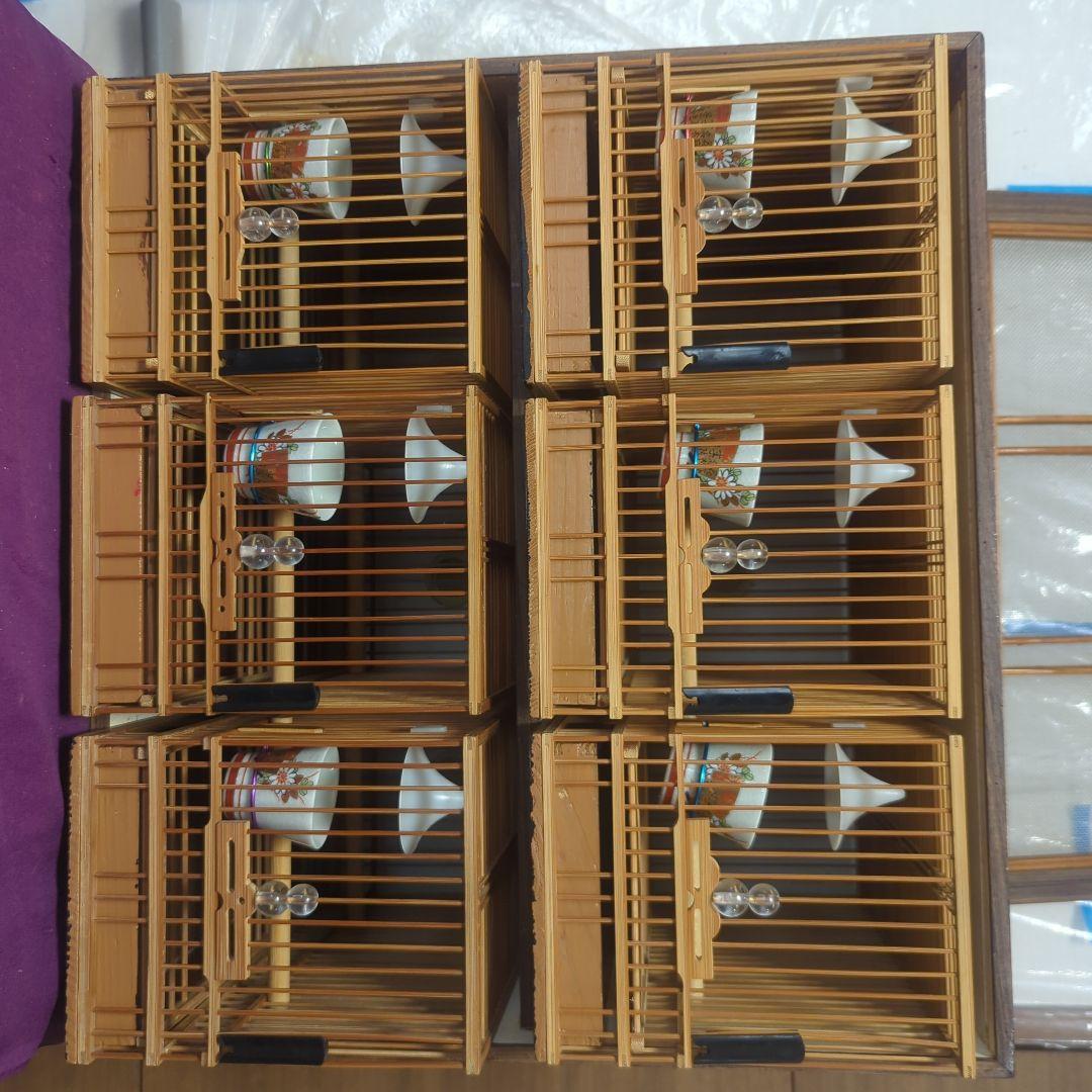 鳥籠6個セット＆6羽用寝桶