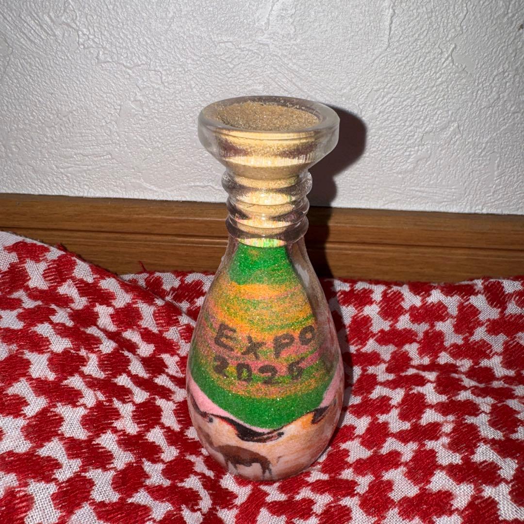 万博　ヨルダン館　サンドアート 2025関西大阪万博のヨルダンパビリオンの砂 大阪関西万博 ヨルダン