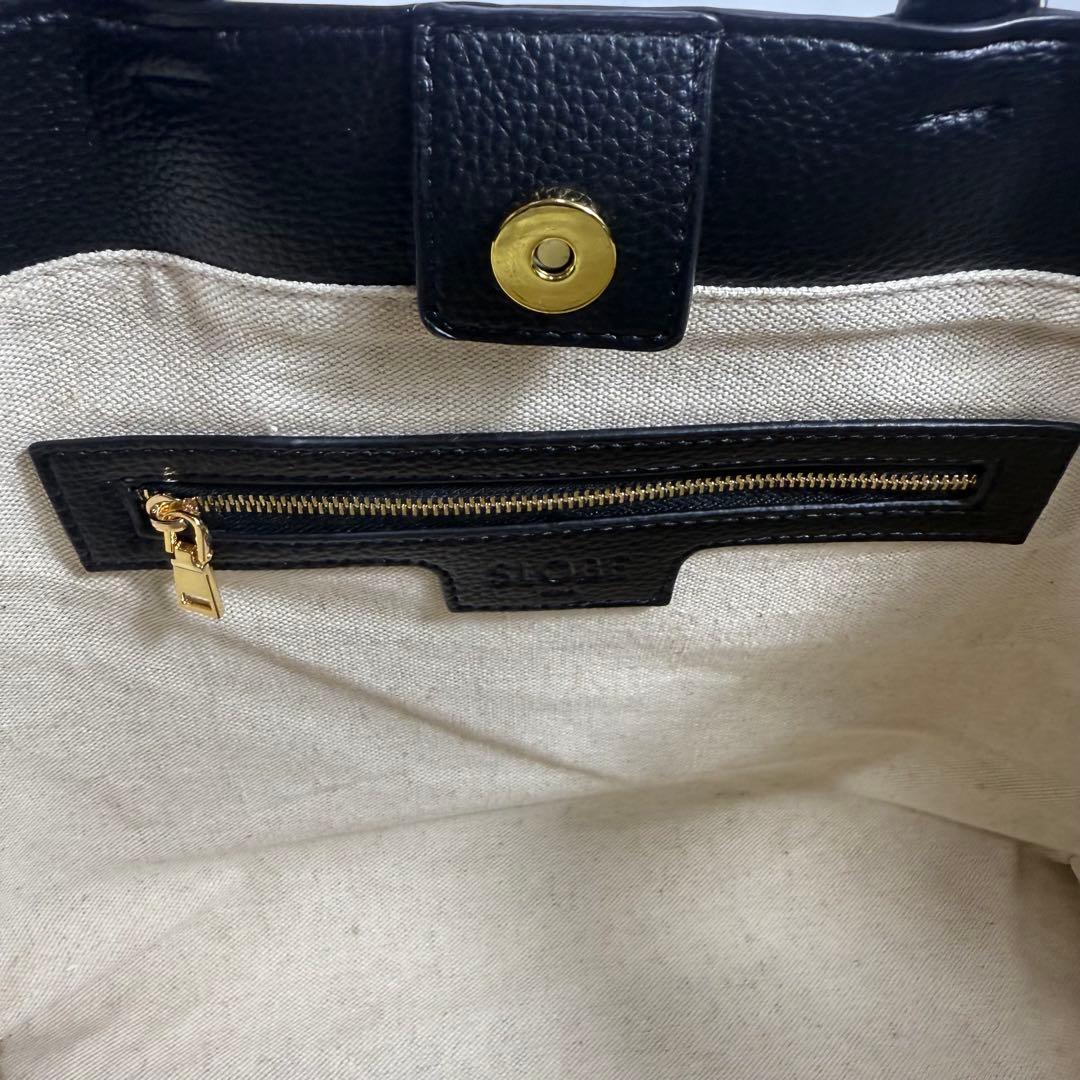 【極美品】スローブイエナ ハンド トートバッグ 底鋲 大容量 A4 2way 黒