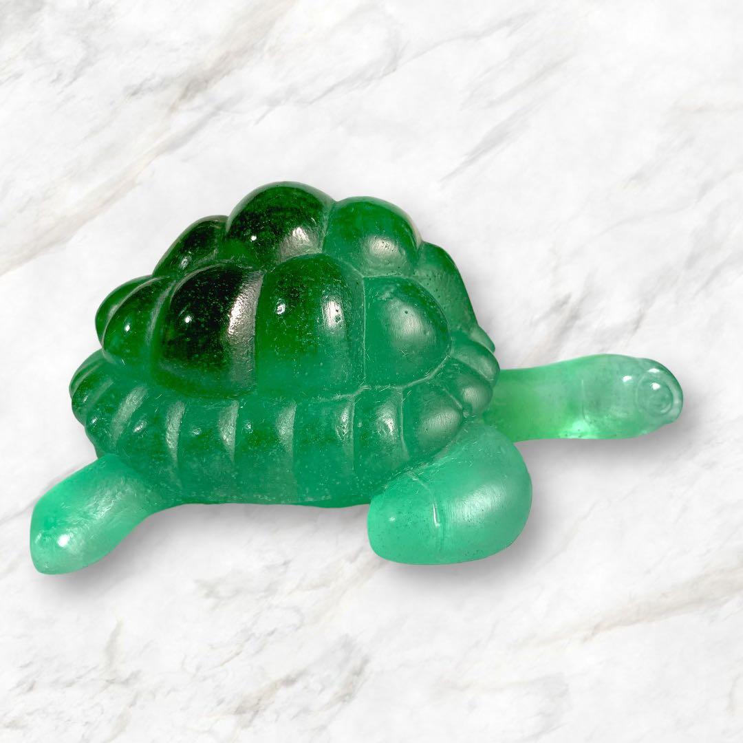 ドームフランス 置物 緑 亀 カメ クリスタル 水晶 ナンシー daum