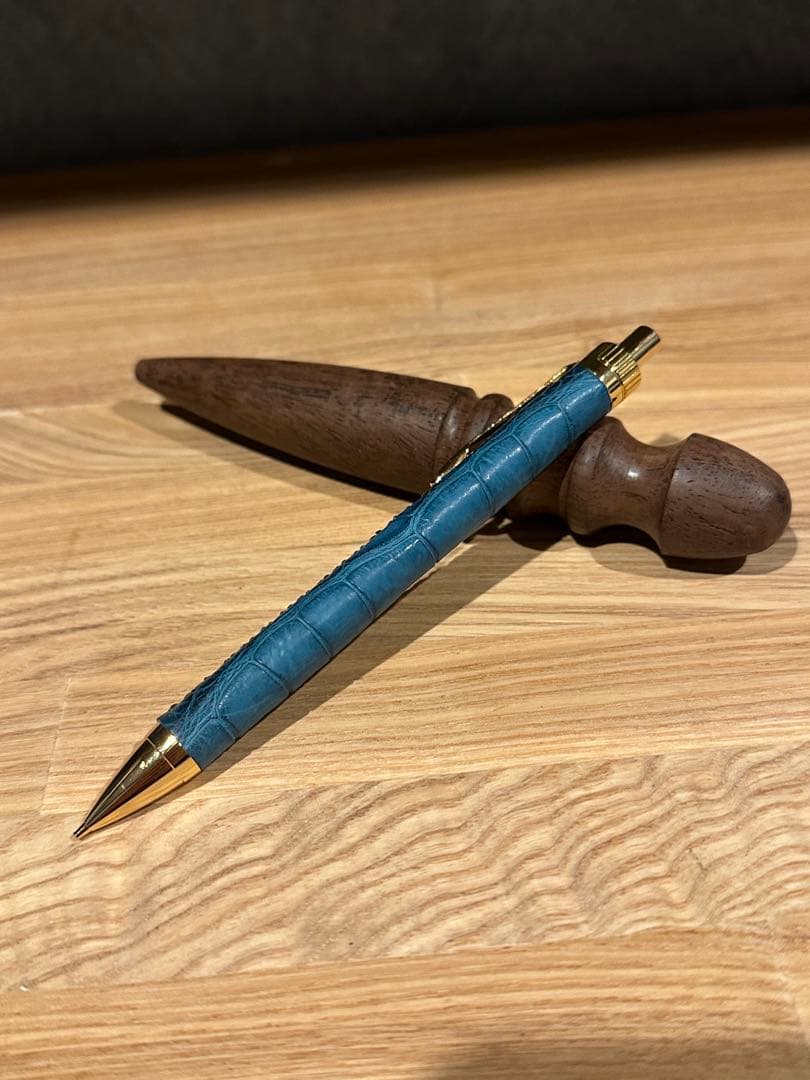 革軸ペン クロコダイル革 加藤金属 KATO202